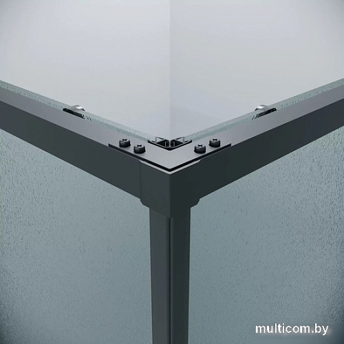 Душевой уголок Grossman Galaxy 90x90x195 300.K33.01.9090.21.02 (черный матовый/шиншилла стекло)