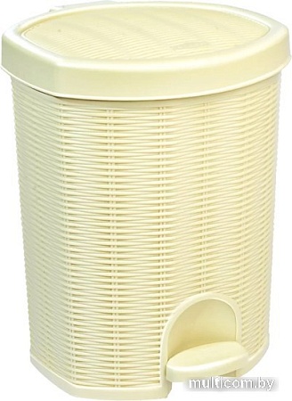 Мусорное ведро Эльфпласт Elegance EP336 с педалью 11 л (бежевый)