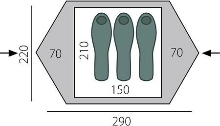 Палатка BTrace Cloud 2 [T0126]