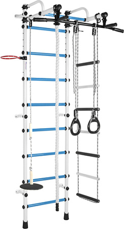 Детский спортивный комплекс Формула здоровья Лира пристенный (белый/голубой)