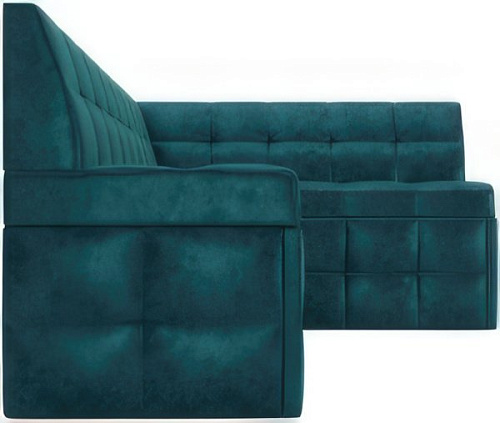 Угловой диван Мебель-АРС Атлантис правый 212x84x135 (сине-зеленый Star Velvet 43 Black Green)