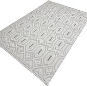 Ковер для жилой комнаты Radjab Carpet Поло Прямоугольник EN 262 12467RK (1.2x1.8, Cream/L.Grey)