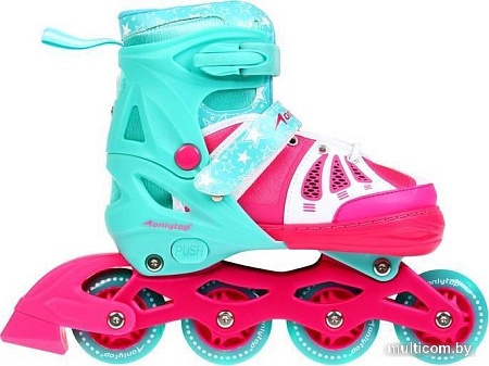 Роликовые коньки Onlitop 9314685 (р. 34-37, мятный/розовый)
