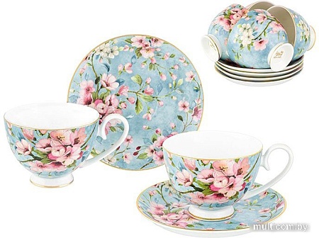 Сервиз Elan Gallery Яблоневый цвет на голубом 420441