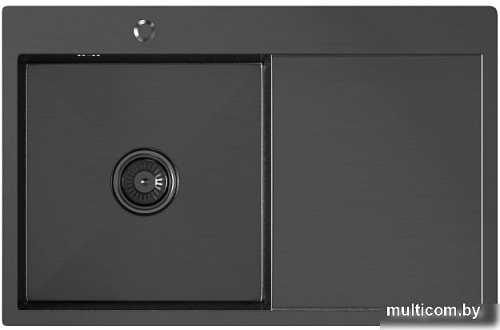 Кухонная мойка Mixline Pro 552922 (черный графит, с сифоном)