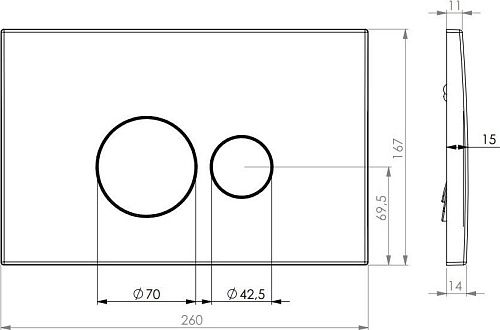 Панель смыва D&K Venice DB1029016 (белый)