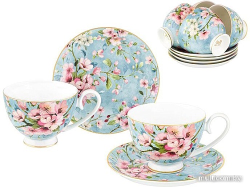 Сервиз Elan Gallery Яблоневый цвет на голубом 420441