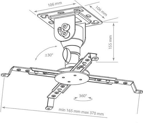 Кронштейн Kromax PROJECTOR-10 (белый)