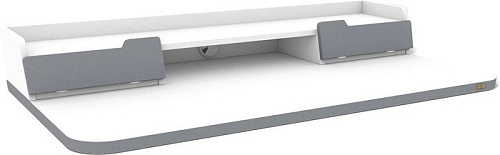 Стол Sheffilton SHT-TU14/TT31 120/65 ЛДСП (белый муар/белый шагрень/серый)