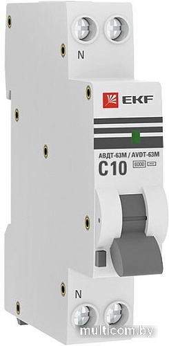 Дифференциальный автомат EKF PROxima АВДТ-63М 10А30А DA63M-10-30