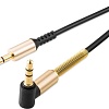 Кабель Hoco UPA02 3.5 мм - 3.5 мм (2 м, черный/золотистый)