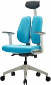 Кресло Duorest D200-W 1DBE1 (белый пластик/ткань голубой)