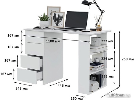 Стол Горизонт Asti 3 (белый)
