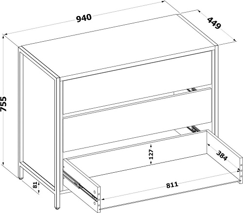 Комод Сокол Мебель Т-401 (дуб делано)