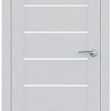 Межкомнатная дверь Юни Амати 1 80x200 (бьянко, стекло матовое)