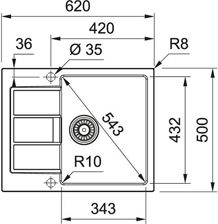 Кухонная мойка Franke Sirius 2.0 S2D 611-62 (500) Tectonite 143.0628.367 (серый)