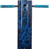 Самокат Novatrack Pixel Pro 105 Graffiti 120A.PIXEL.BL21 (черный/синий)