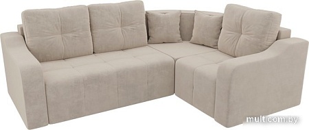 Угловой диван Mebelico Кембридж угловой 108810 (правый, велюр, бежевый)