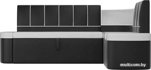 Угловой диван Mebelico Тефида 107535 (правый, белый/черный)