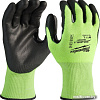Перчатки хозяйственные Milwaukee Hi-Vis Cut level 3/C 9/L 4932478132