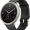 Умные часы Amazfit Active 2 Premium (серебристый, с черным кожаным ремешком)