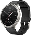 Умные часы Amazfit Active 2 Premium (серебристый, с черным кожаным ремешком)