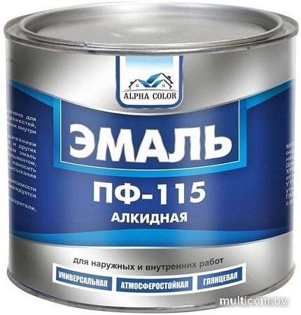 Эмаль Alpha Color ПФ-115 (0.8 кг, парижская зелень)