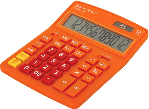 Бухгалтерский калькулятор BRAUBERG Extra 12-RG 250485 (оранжевый)