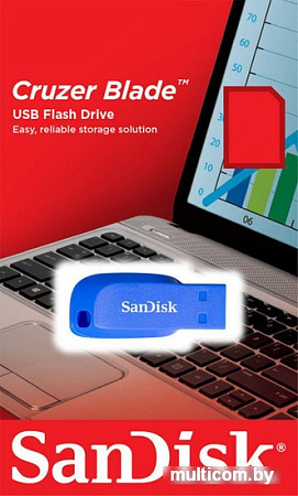 USB Flash SanDisk Cruzer Blade 32GB (синий) [SDCZ50C-032G-B35BE]