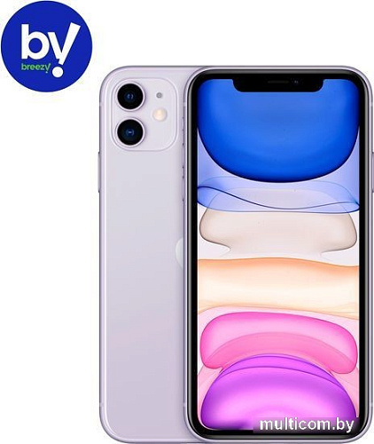 Смартфон Apple iPhone 11 128GB Воcстановленный by Breezy, грейд C (фиолетовый)