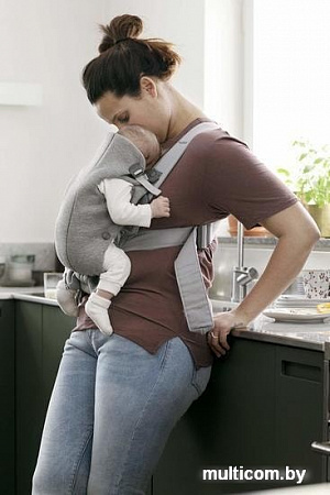 Рюкзак-переноска BabyBjorn Mini 3D Jersey (светло-серый)