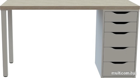 Стол Mebelain Ingar 2/5T (дуб беленый)