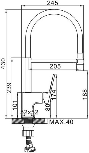 Смеситель Ledeme L4092-2