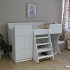 Кровать-чердак Красная звезда Р441 Капризун 2 со шкафом 160x80 (белый)