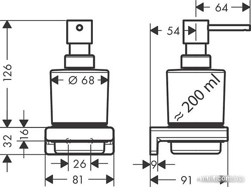 Дозатор для жидкого мыла Hansgrohe AddStoris 41745700