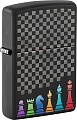 Зажигалка Zippo Chess Pieces Black Matte 48662
