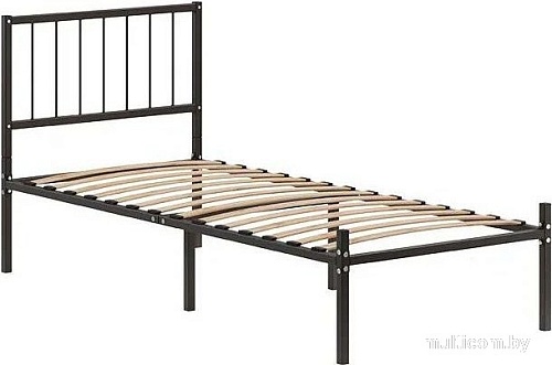 Кровать Домаклево Металика В4 80x200 (черный)
