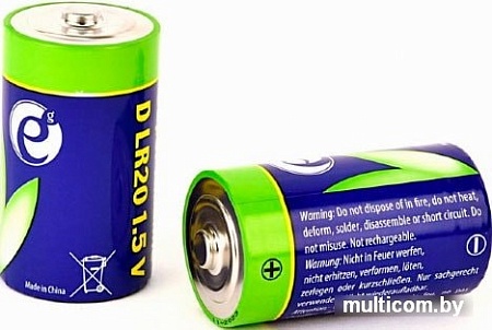 Батарейки EnerGenie Super Alkaline D 2 шт. EG-BA-LR20-01