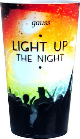 Стакан для воды и напитков Gauss LCUP Party 3xLR44 LED LC004