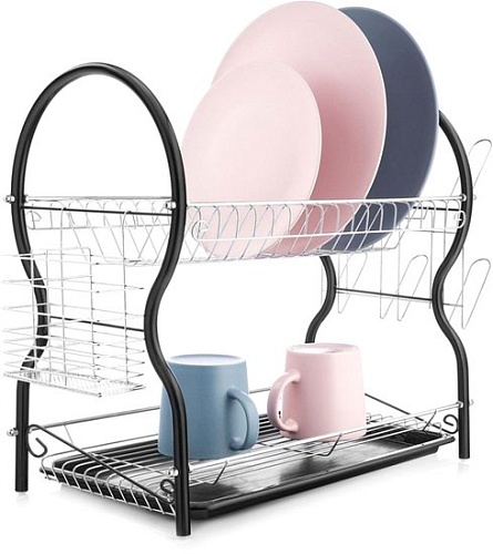 Сушилка для посуды Walmer Lucia W14441126 (черный)