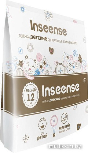 Пеленка одноразовая Inseense 60x60 (12 шт)