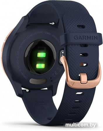 Гибридные умные часы Garmin Vivomove 3S (розовое золото/темно-синий)