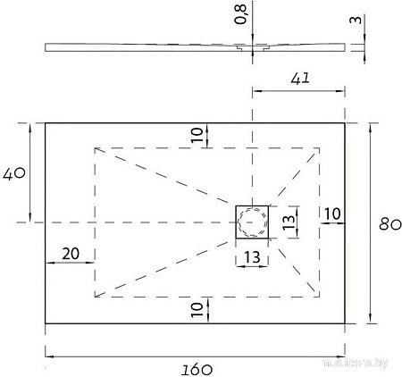 Душевой поддон Aquanet Pleasure New 160x80 258880