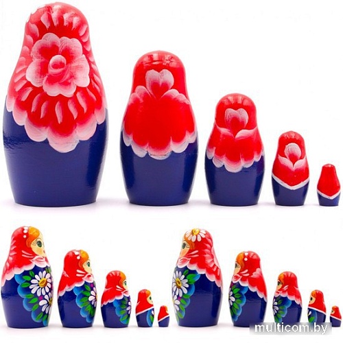 Развивающая игра Брестская Матрешка С букетом ромашек (набор 5 шт)