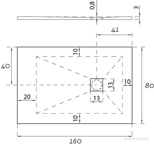 Душевой поддон Aquanet Pleasure New 160x80 258880