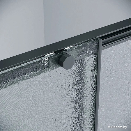 Душевой уголок Grossman Style 110x80x195 120.K33.05.1180.21.02 (черный матовый/стекло шиншилла)