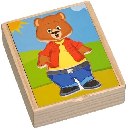 Мозаика/пазл Мир деревянных игрушек Медвежонок Миша Д181б