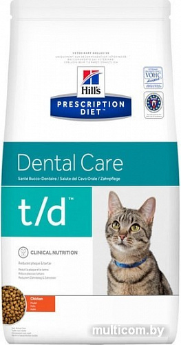 Сухой корм для кошек Hill's Prescription Diet Dental Care t/d Chicken 1.5 кг