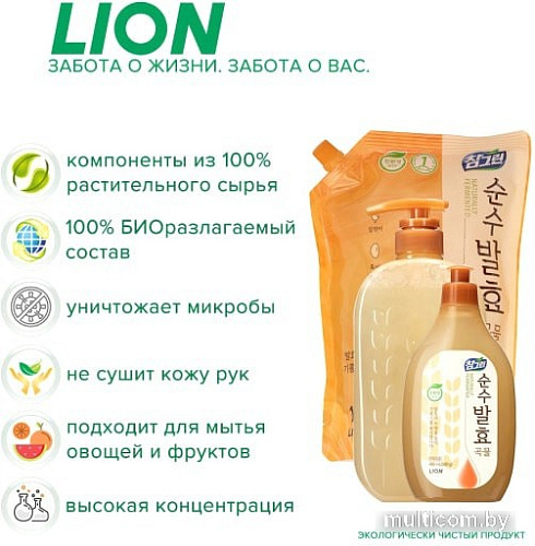 Средство для мытья посуды Lion Chamgreen Pure Fermentation 5 злаков 300 мл