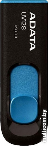 USB Flash A-Data DashDrive UV128 Black/Blue 64GB (AUV128-64G-RBE)